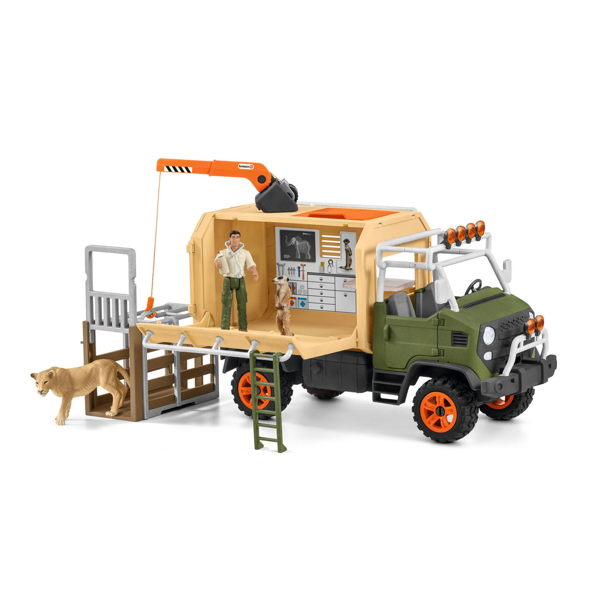 Schleich wild life grote reddingswagen voor dieren 42475