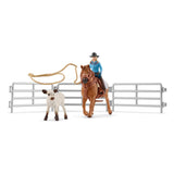 SCHLEICH FARM WORLD TEAM ROPING con Cowgirl 42577