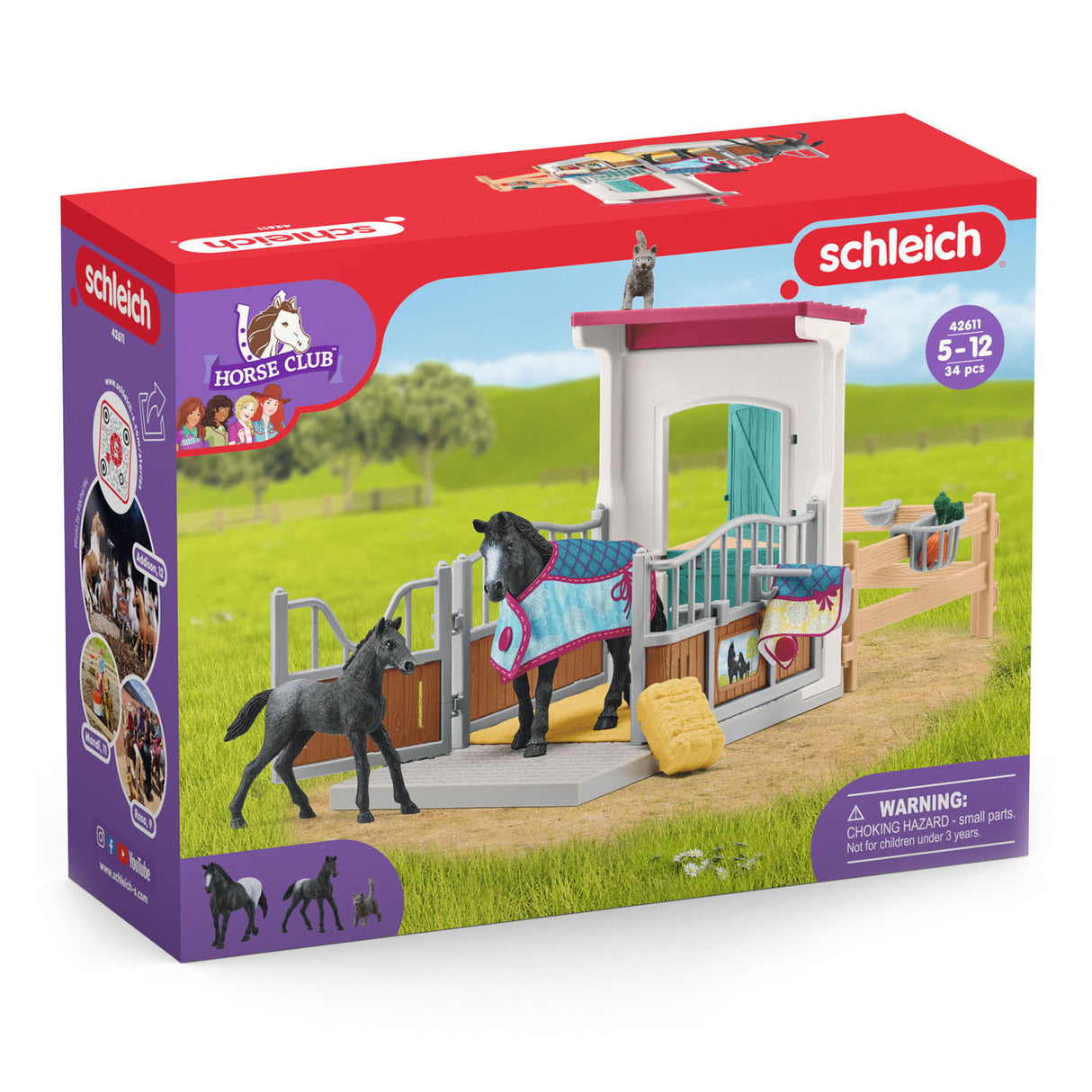 Schleich Horse Club Horse Box With Mare och Foal 42611