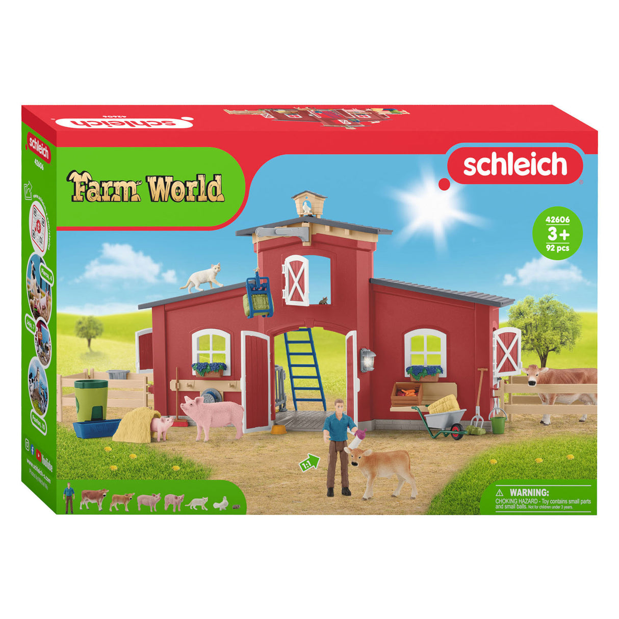 Schleich Farm World Velika stabilna rdeča 42606