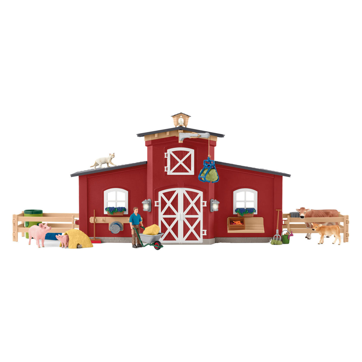 Schleich Farm World Velika stabilna rdeča 42606