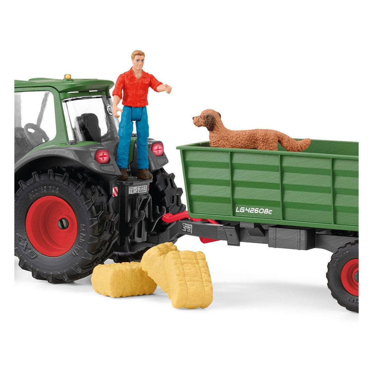 Schleich Farm World Tractor con trailer 42608