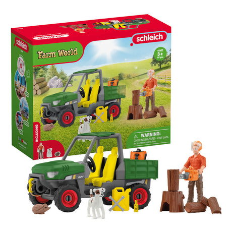 Schleich farm world houtzager met voertuig - 42659