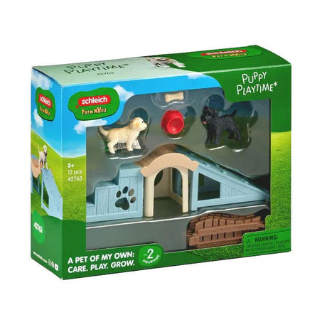 Schleich farm world avonturenpret voor kleine puppy's 42763