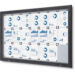 Vergrendelbaar notitiebord showdown sct21xa4phc7016js antraciet aluminium