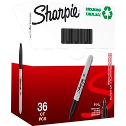 Permanentmarker sharpie fijn ronde punt waterbestendig zwart
