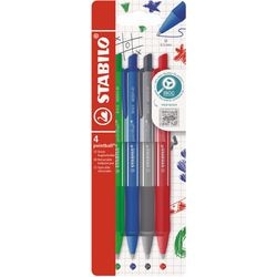 Stabilo pointball - balpen - colorful - navulbaar - etui met 4 kleuren