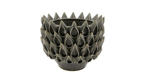 Planter ceramic 28x28x24cm grey