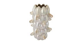 Vase elephant ceramic 24x24x38cm pearl