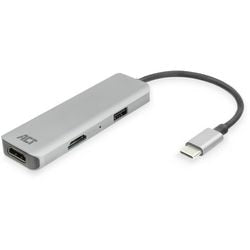 Usb-c-multipoort-adapter act ac7013 zilver 87 g