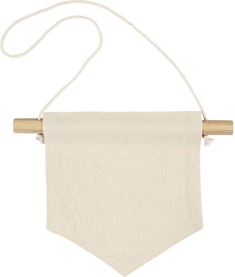 Creativ company wandbanner katoen diy decoratie licht naturel 2 stuks.