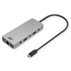 Act connectivity usb-c 4k 8k 60hz dockingstation (grijs)