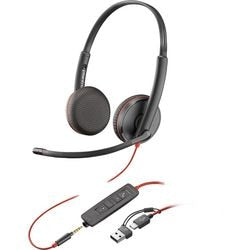 Headset poly zwart bedraad
