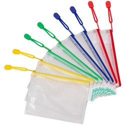 Djois tarifold opbergtas met rits, ft a6, pak van 8 stuks in geassorteerde kleuren