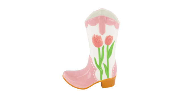 Vase boot ceramic 16.5x8.5x23cm mixed