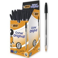 Bic balpen cristal medium 0.4 mm 50 stuks zwart