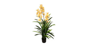 Plant cymbidium artificial 40x40x150cm yellow