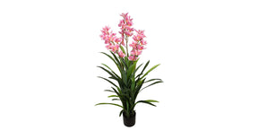 Plant cymbidium artificial 40x40x150cm pink