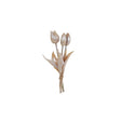 Kunstbloem tulp 3x champagne goud 25cm