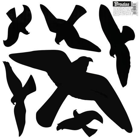 Bradas grote vogel schrik stickers 6szt. 10 lakens van schrikken