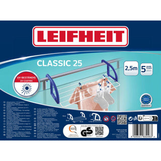 Leifheit 83046 classic 25 hangdroogrek blauw wit