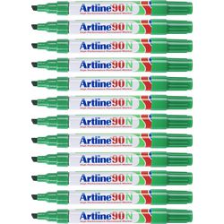Permanent marker artline 90 ultra 2-5mm groen schuin milieuvriendelijk