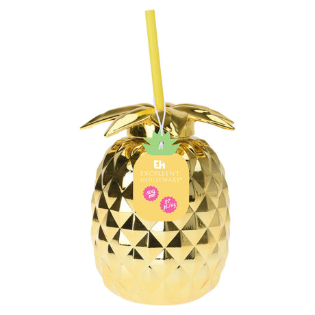 Drinkbeker gouden ananas