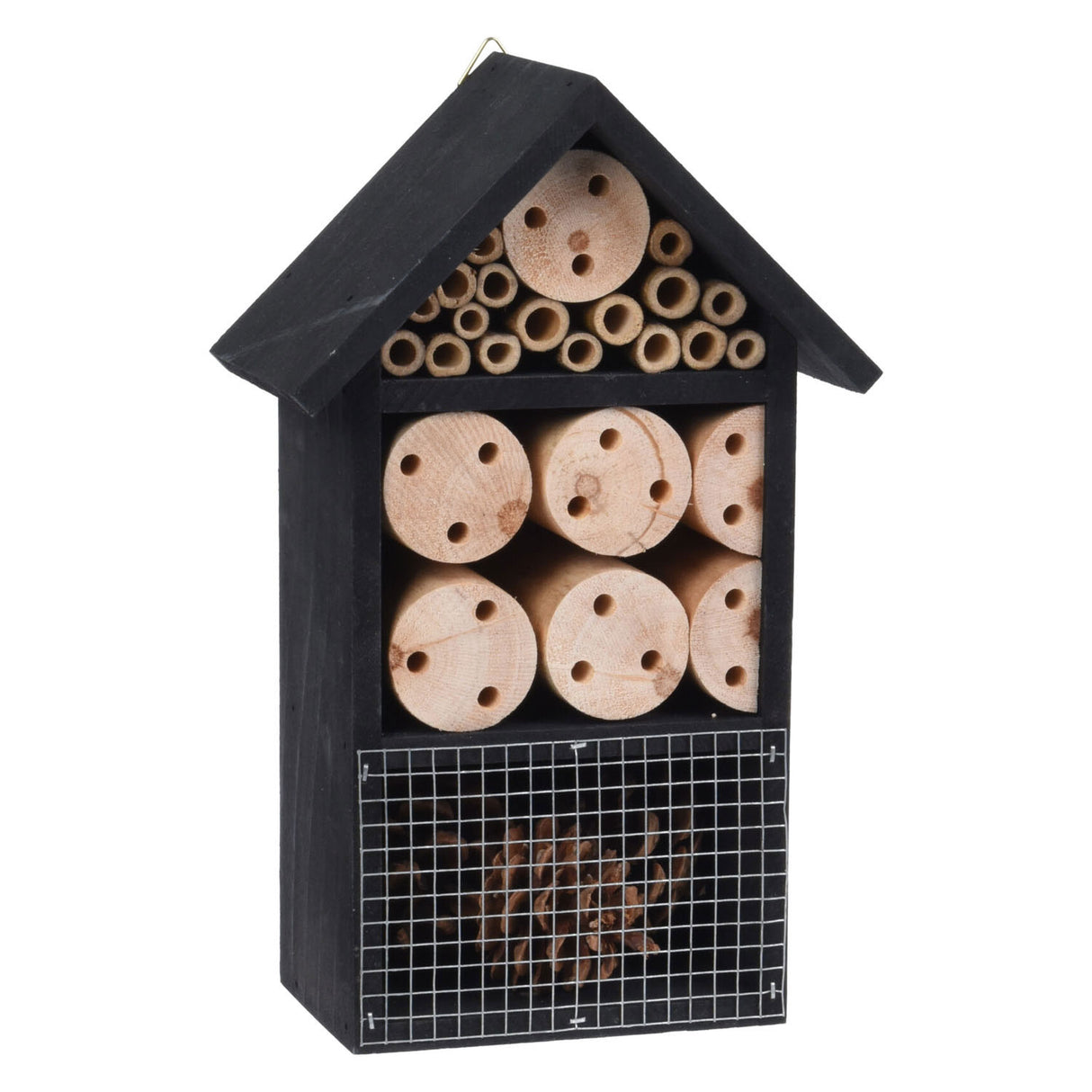 insect hotel black, 25 cm