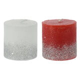 Rustic candles with glitter, 24st.