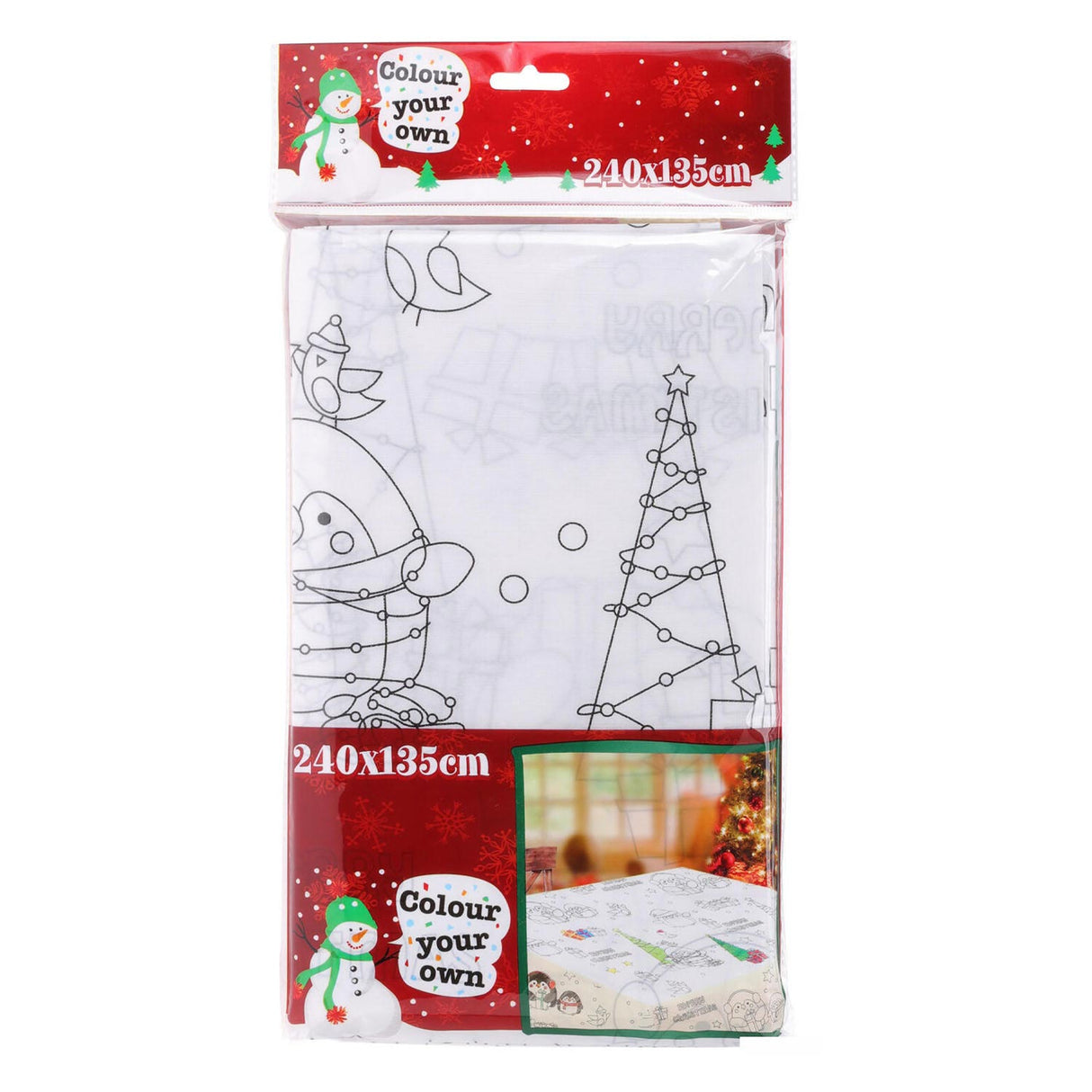 Coloring tablecloth Christmas