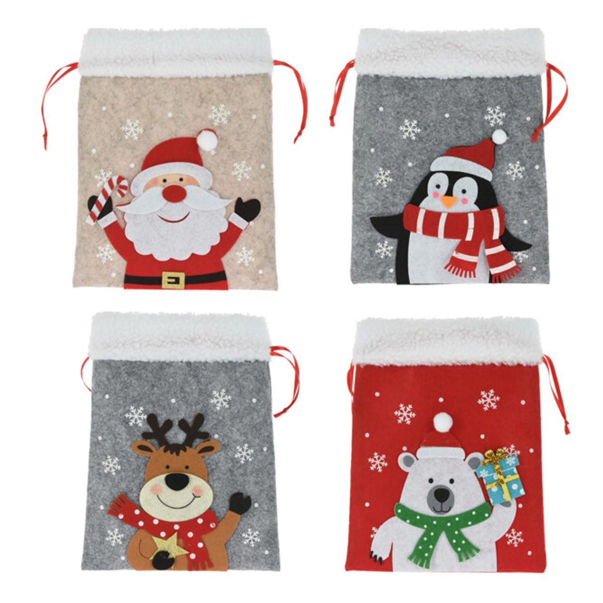 Felt bag of Christmas figure