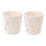 Tealight holder Christmas White