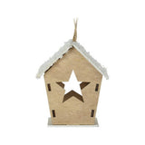 Wooden Christmas Hanger House med LED