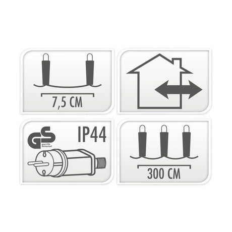Buiten ledverlichting 40 led - warm white, 300cm