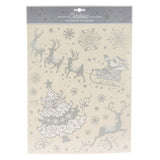 Raamsticker zilver, 42x30cm