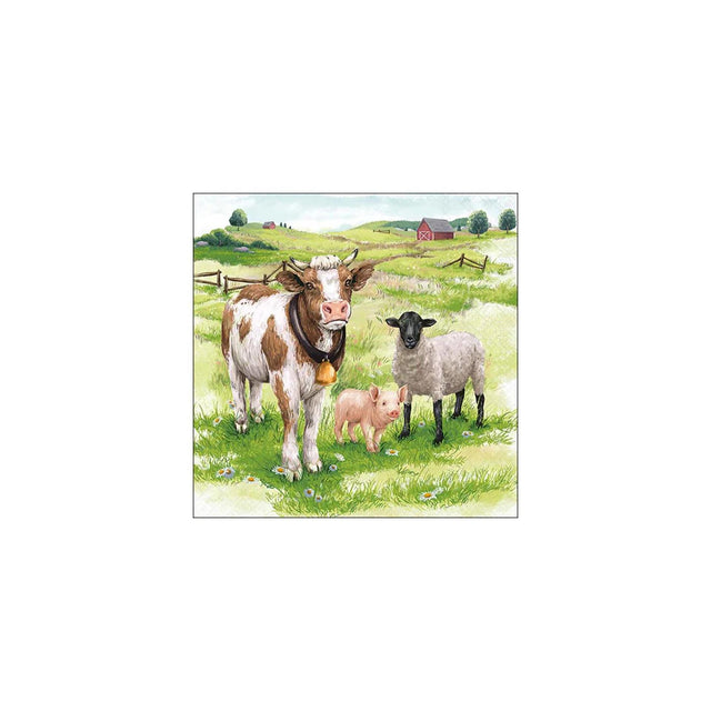 Ambiente servetten 33cm boerderijdieren fsc mix