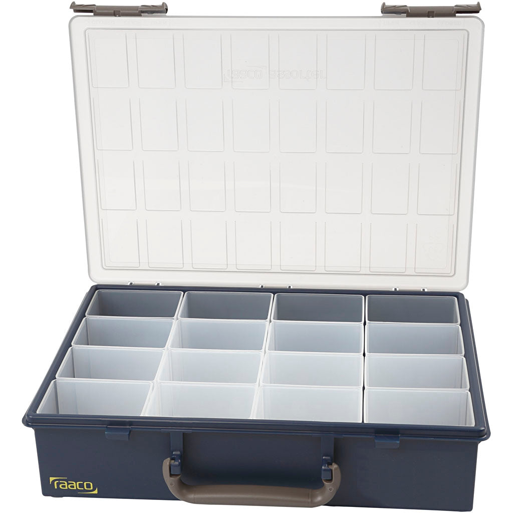Http: www.cchobby.nl opslag-box-16-verplaatsbare-inzet-boxen-h-8-cm-afm-33-8x26-1-cm-gatgrootte-5-5x7-9x8-cm-1-set