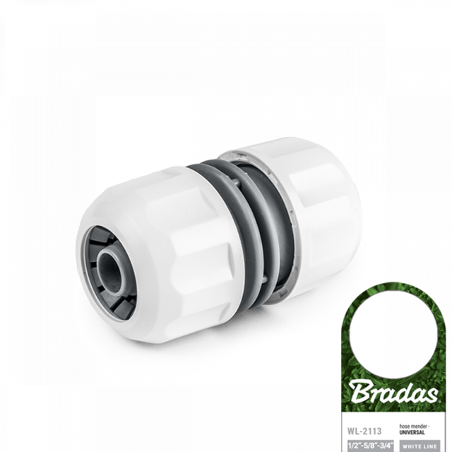 Bradas universele slangconnector 1 2 , 5 8 , 3 4 ♪ white ♪ line