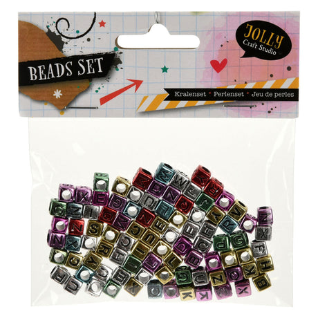Kralenset letters, 15 gram per zak
