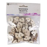 Houten hartjes decoratie