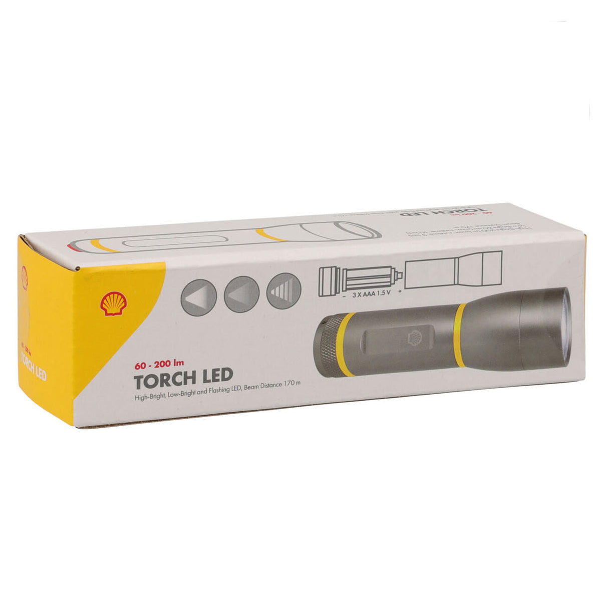 Shell Taschenlampe Aluminium