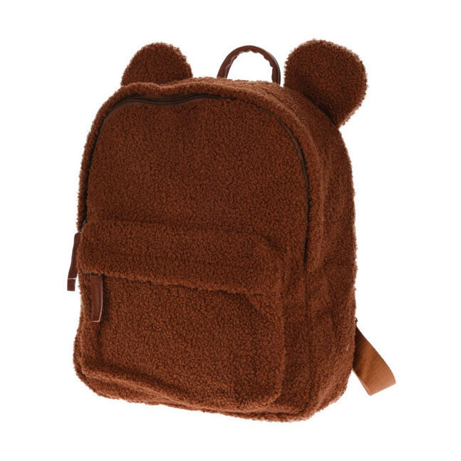 Sac à dos en peluche brun