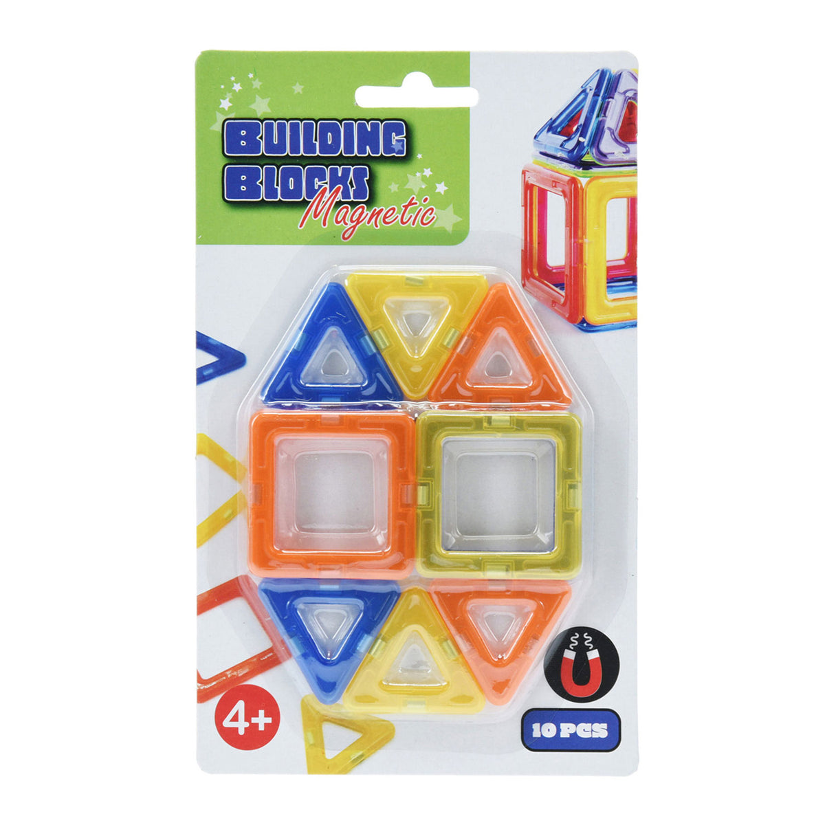 Magnetisch constructie set 10-delig op kaart