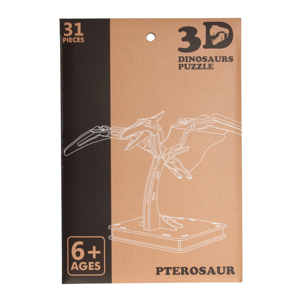 Dřevěné 3D puzzle dinosaurus