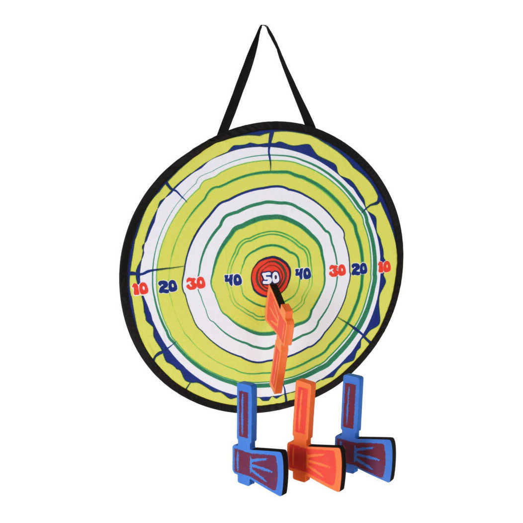 throw foam axes with target