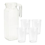 Drinking glass set with jug, 5dlg.