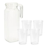 Drinkglazenset met kan, 5dlg.