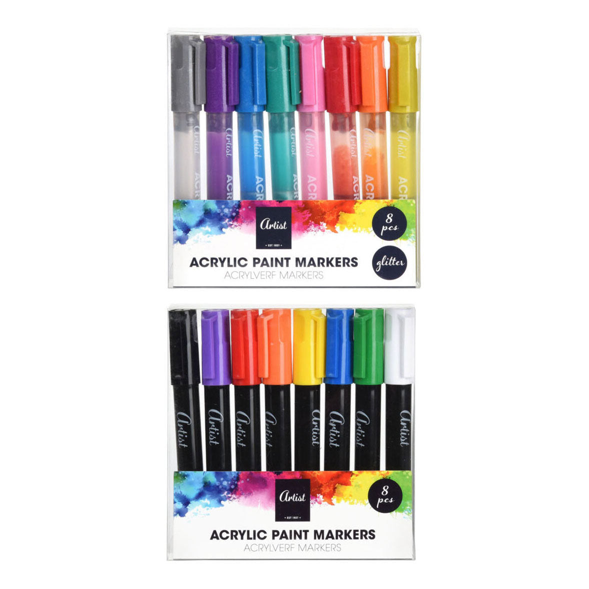 Paint Marker Glitter, 8ST.