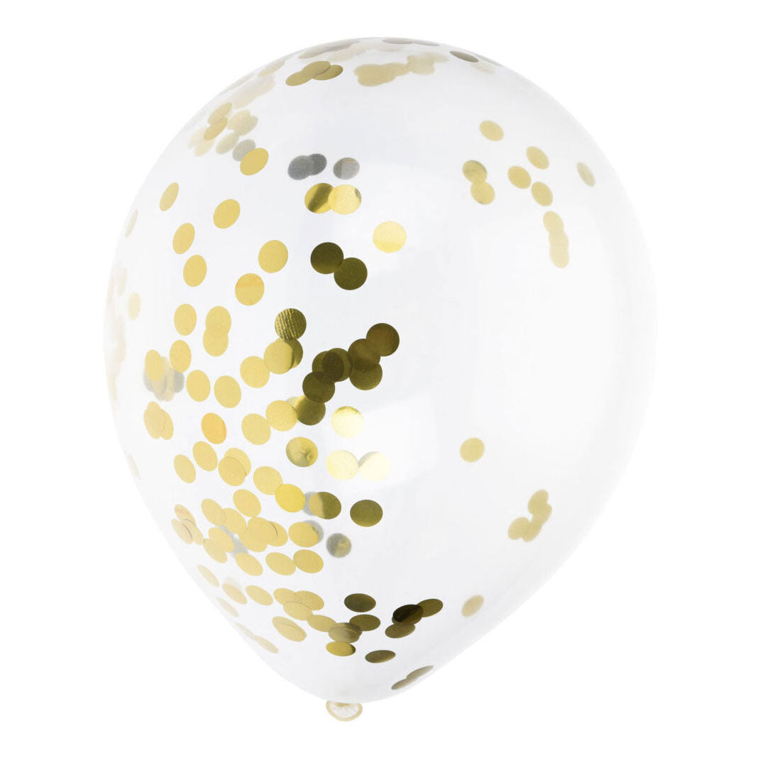 Ballonger med Golden Confetti