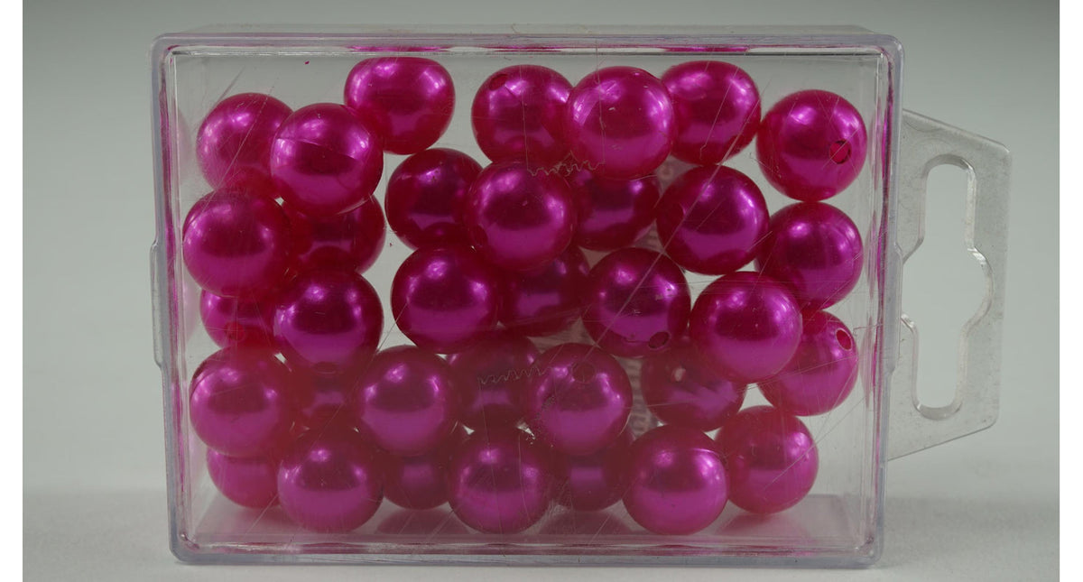 Parels 14 mm fuchsia 35stk
